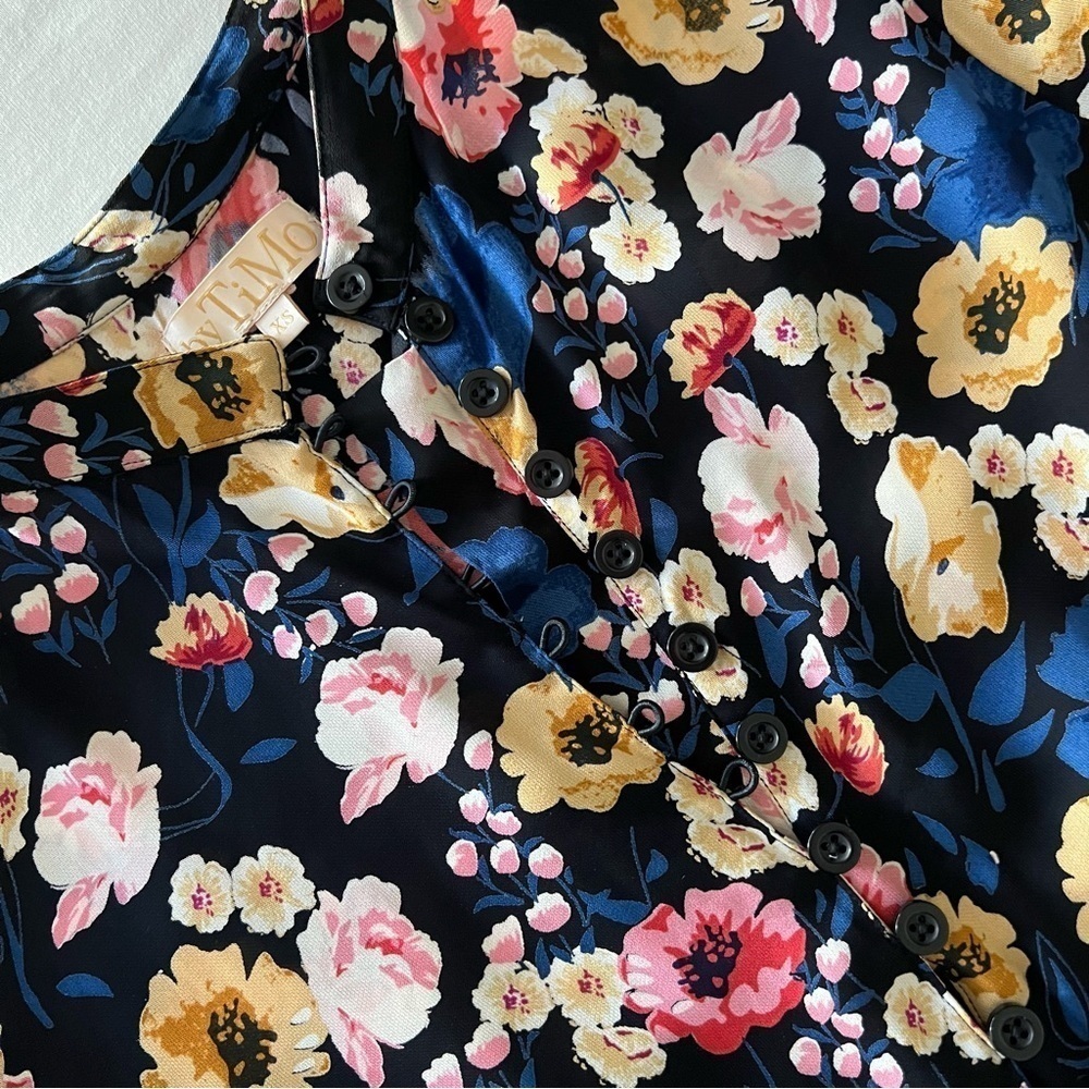 byTiMo Vintage Drape Mini Dress in Flora Black - Picture 10 of 16